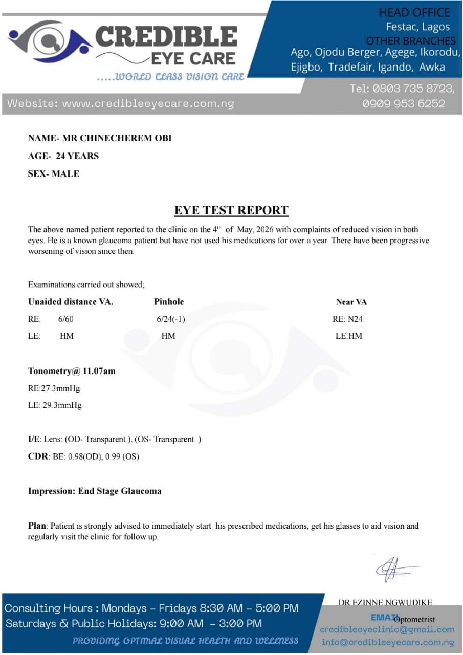 Medical report document